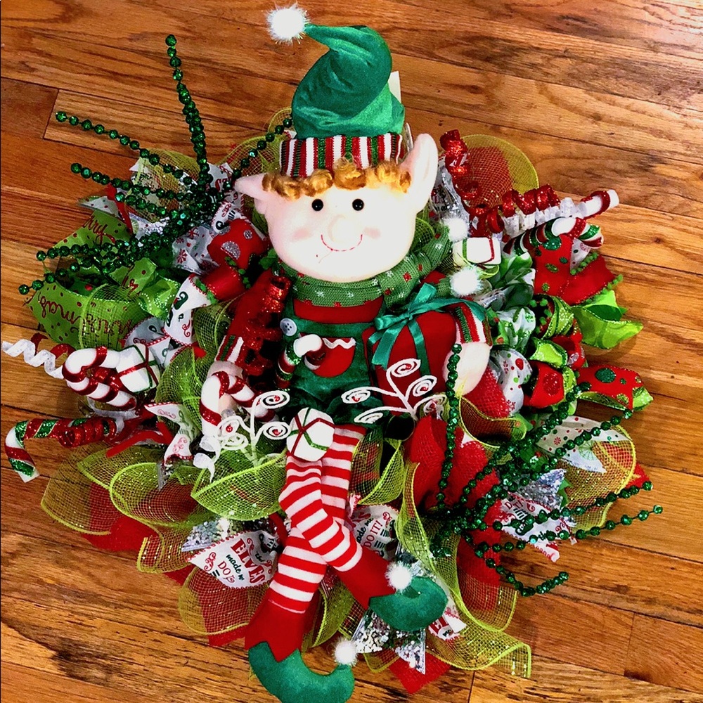 Elf Christmas Wreath/Centerpiece